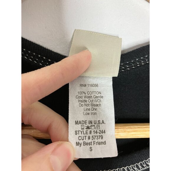 Jess & Jane Womens Dog Print My Best Friend 3/4 Sleeve Top Small Y2K Art - Picture 5 of 7